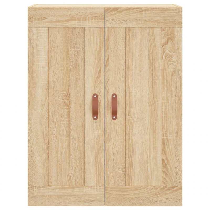 Witrynka, dąb sonoma, 69,5x34x180 cm, materiał drewnopochodny