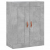 Witrynka, szarość betonu 69,5x34x180 cm materiał drewnopochodny