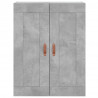 Witrynka, szarość betonu 69,5x34x180 cm materiał drewnopochodny