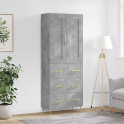 Witrynka, szarość betonu 69,5x34x180 cm materiał drewnopochodny