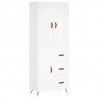 Witrynka, biała, 69,5x34x180 cm, materiał drewnopochodny