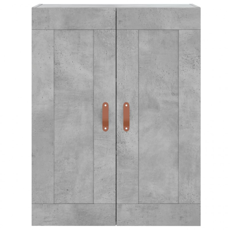 Witrynka, szarość betonu 69,5x34x180 cm materiał drewnopochodny