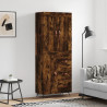 Witrynka przydymiony dąb 69,5x34x180 cm materiał drewnopochodny