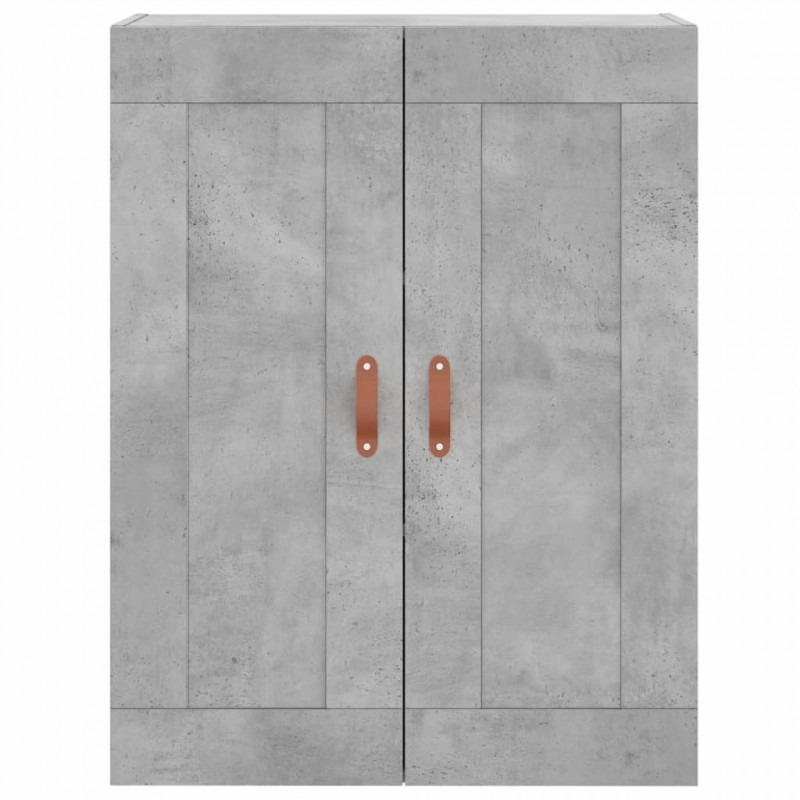 Witrynka, szarość betonu 69,5x34x180 cm materiał drewnopochodny