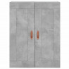 Witrynka, szarość betonu 69,5x34x180 cm materiał drewnopochodny