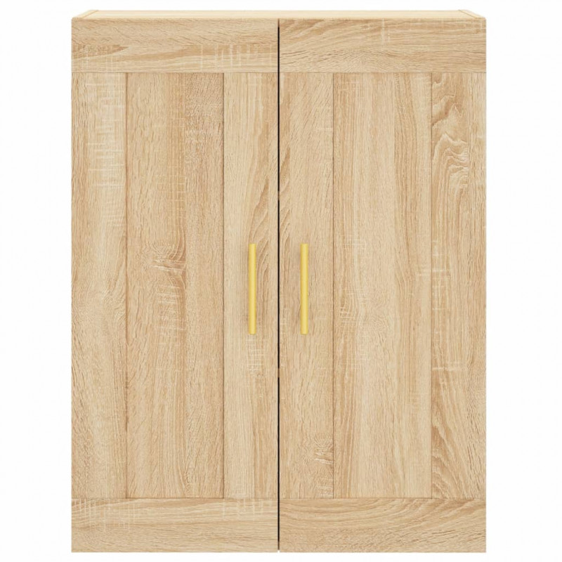 Witrynka, dąb sonoma, 69,5x34x180 cm, materiał drewnopochodny