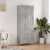 Witrynka, szarość betonu 69,5x34x180 cm materiał drewnopochodny