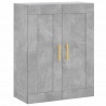 Witrynka, szarość betonu 69,5x34x180 cm materiał drewnopochodny