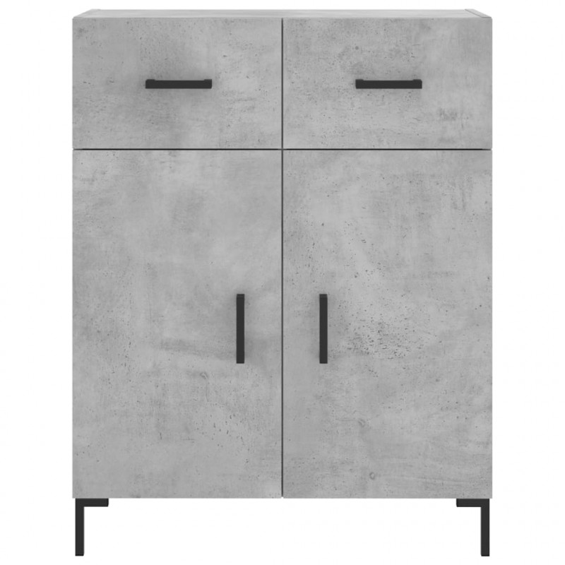 Witrynka, szarość betonu 69,5x34x180 cm materiał drewnopochodny