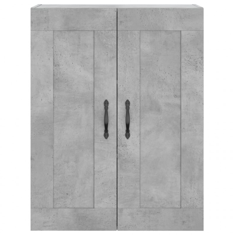 Witrynka, szarość betonu 69,5x34x180 cm materiał drewnopochodny