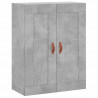 Witrynka, szarość betonu 69,5x34x180 cm materiał drewnopochodny
