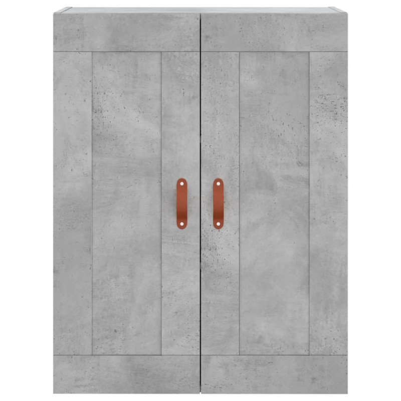 Witrynka, szarość betonu 69,5x34x180 cm materiał drewnopochodny