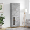 Witrynka, szarość betonu 69,5x34x180 cm materiał drewnopochodny
