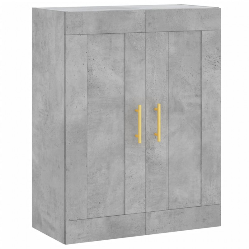Witrynka, szarość betonu 69,5x34x180 cm materiał drewnopochodny