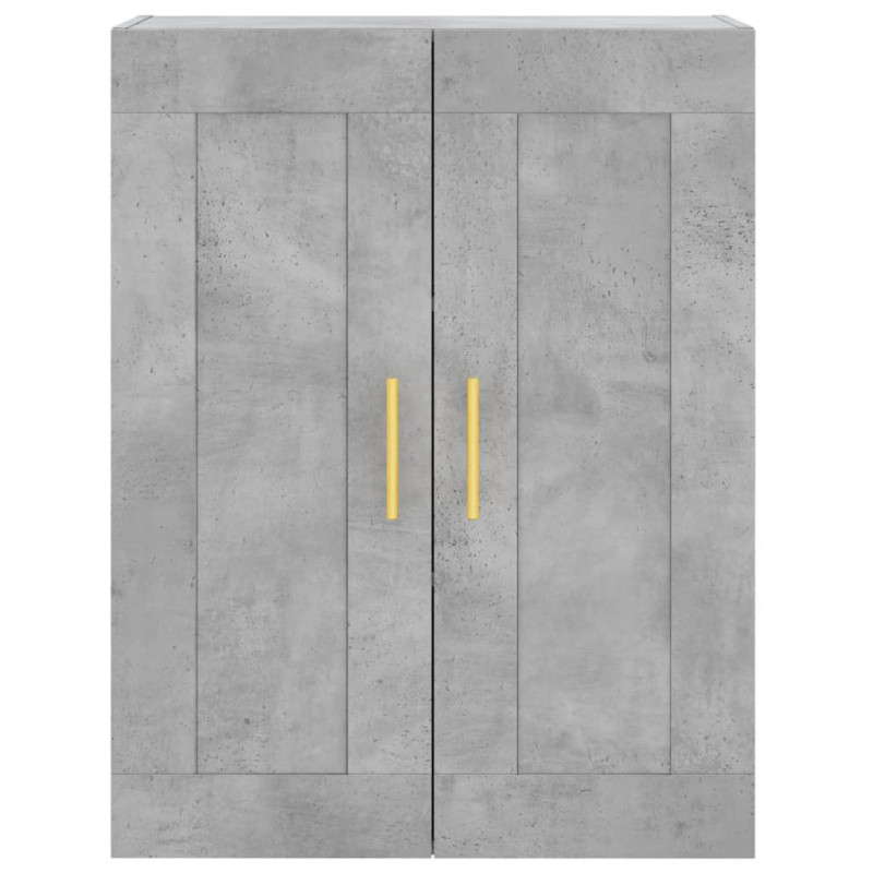 Witrynka, szarość betonu 69,5x34x180 cm materiał drewnopochodny
