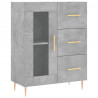 Witrynka, szarość betonu 69,5x34x180 cm materiał drewnopochodny