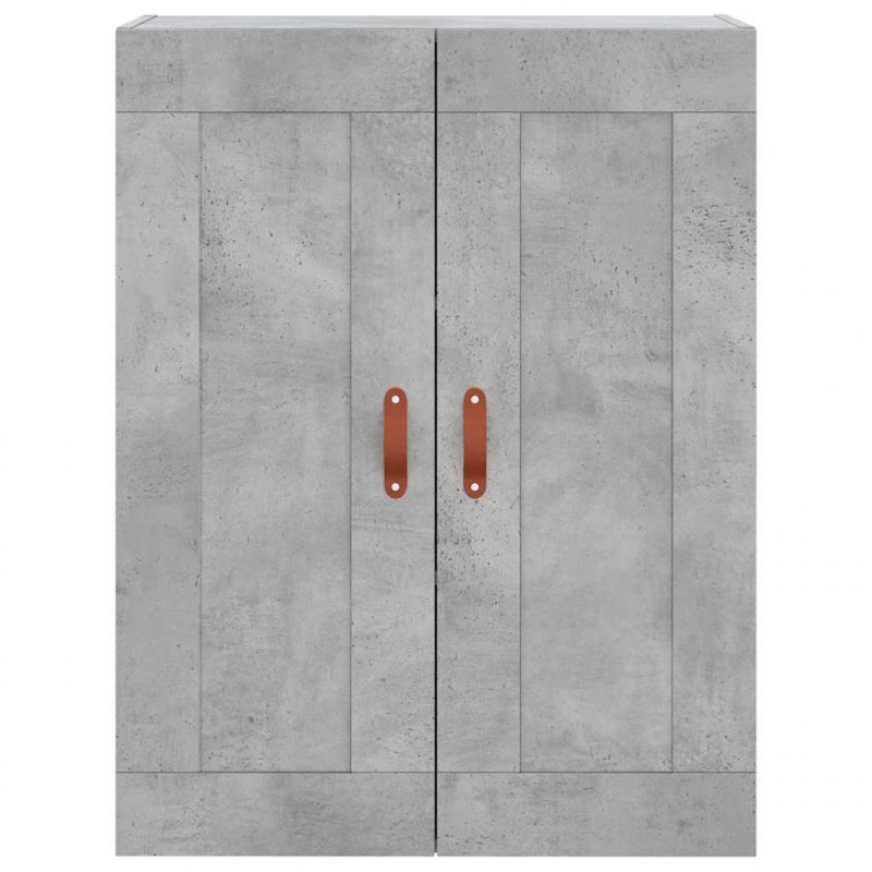 Witrynka, szarość betonu 69,5x34x180 cm materiał drewnopochodny