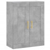 Witrynka, szarość betonu 69,5x34x180 cm materiał drewnopochodny