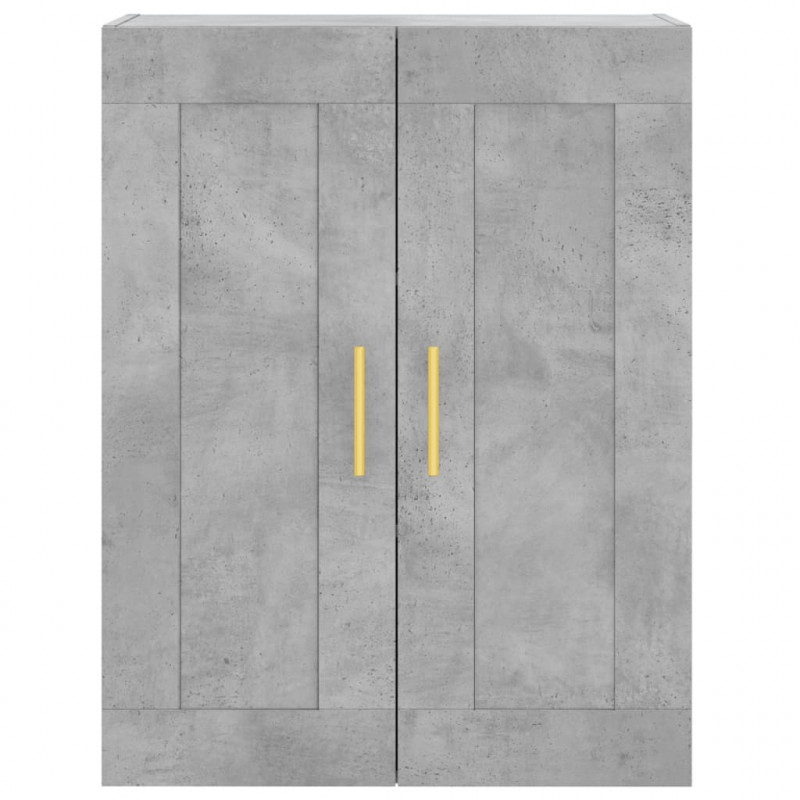 Witrynka, szarość betonu 69,5x34x180 cm materiał drewnopochodny