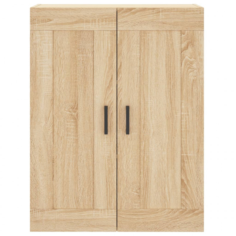 Witrynka, dąb sonoma, 69,5x34x180 cm, materiał drewnopochodny