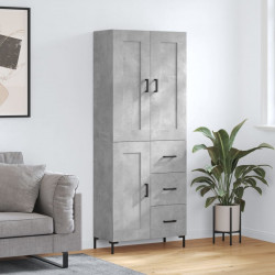 Witrynka, szarość betonu 69,5x34x180 cm materiał drewnopochodny