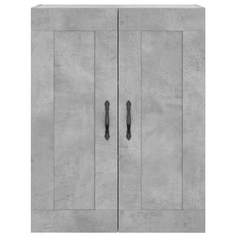 Witrynka, szarość betonu 69,5x34x180 cm materiał drewnopochodny