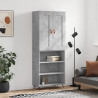 Witrynka, szarość betonu 69,5x34x180 cm materiał drewnopochodny