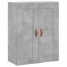 Witrynka, szarość betonu 69,5x34x180 cm materiał drewnopochodny
