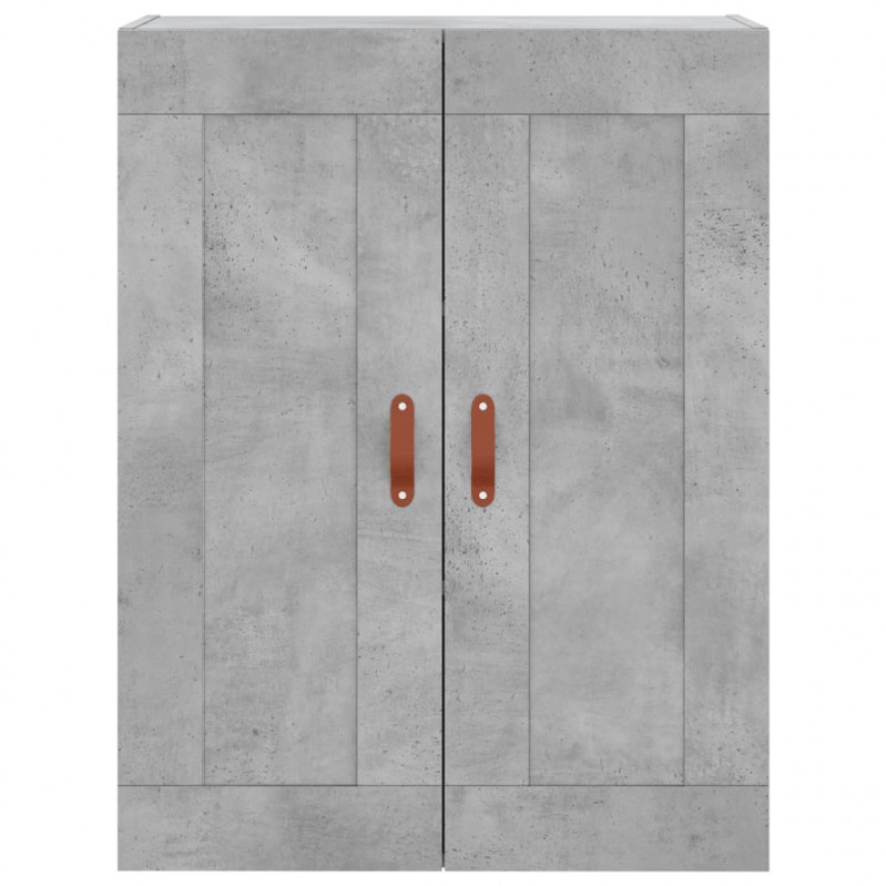 Witrynka, szarość betonu 69,5x34x180 cm materiał drewnopochodny