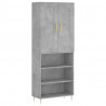 Witrynka, szarość betonu 69,5x34x180 cm materiał drewnopochodny