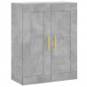 Witrynka, szarość betonu 69,5x34x180 cm materiał drewnopochodny