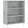 Witrynka, szarość betonu 69,5x34x180 cm materiał drewnopochodny
