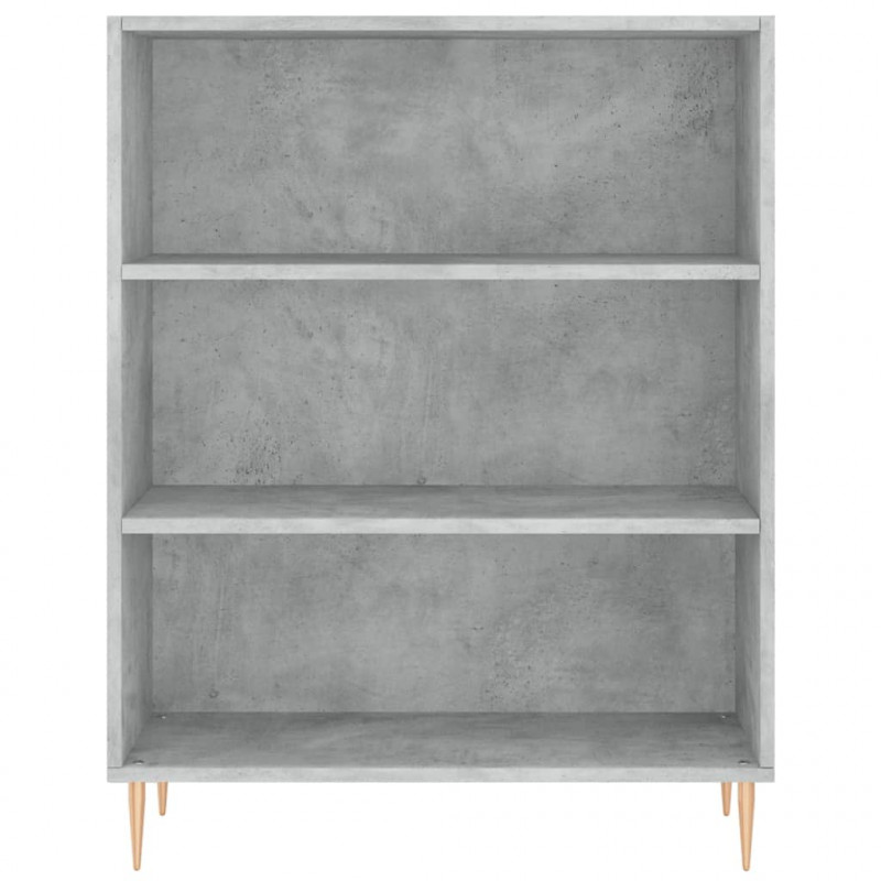 Witrynka, szarość betonu 69,5x34x180 cm materiał drewnopochodny