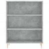 Witrynka, szarość betonu 69,5x34x180 cm materiał drewnopochodny
