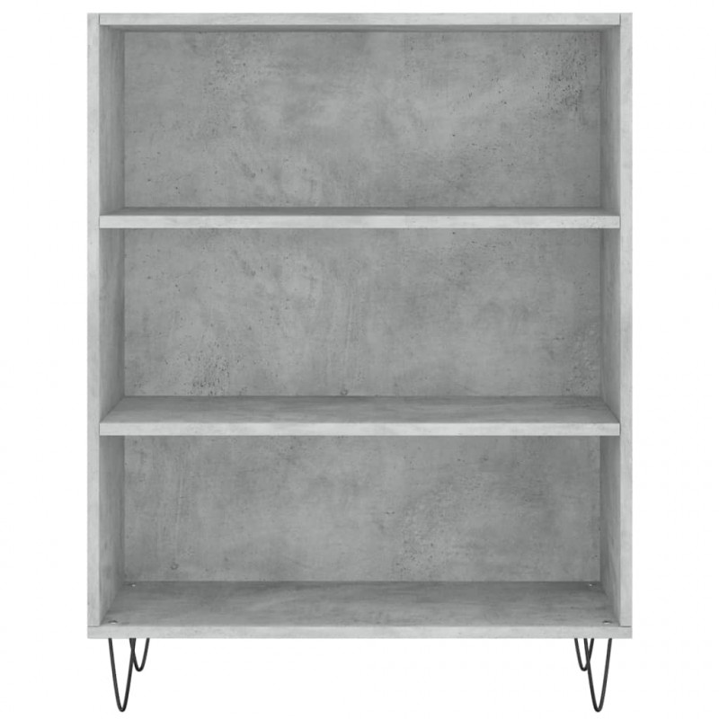 Witrynka, szarość betonu 69,5x34x180 cm materiał drewnopochodny