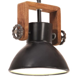 Industrialna lampa wisząca, 25 W, czarna, okrągła, 19 cm, E27