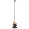 Industrialna lampa wisząca, 25 W, czarna, okrągła, 19 cm, E27