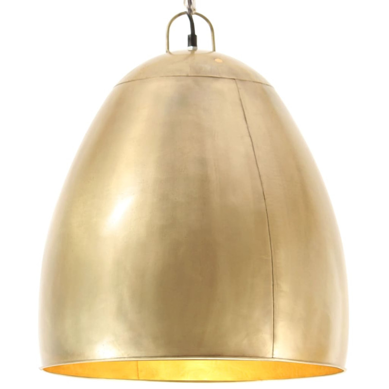 Industrialna lampa wisząca, 25 W, mosiężna, okrągła, 42 cm, E27