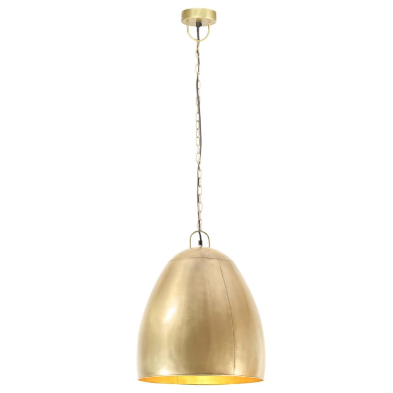 Industrialna lampa wisząca, 25 W, mosiężna, okrągła, 42 cm, E27