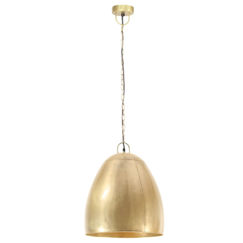 Industrialna lampa wisząca, 25 W, mosiężna, okrągła, 42 cm, E27