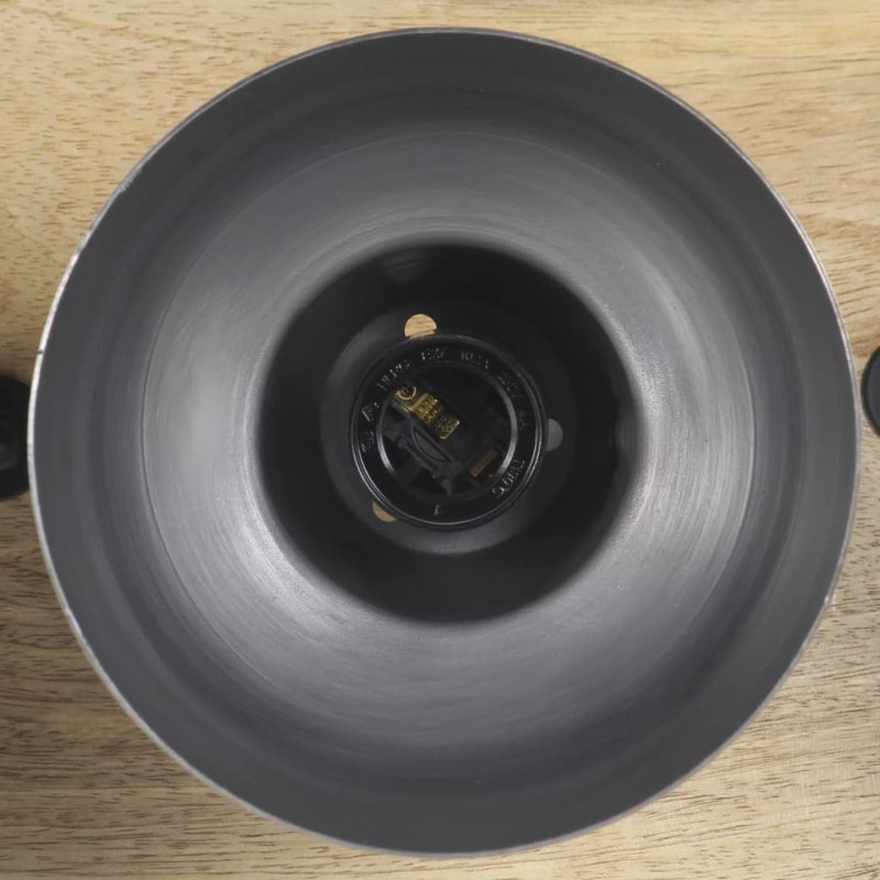 Industrialna lampa ścienna, srebrna, 68x23cm, E27, drewno mango