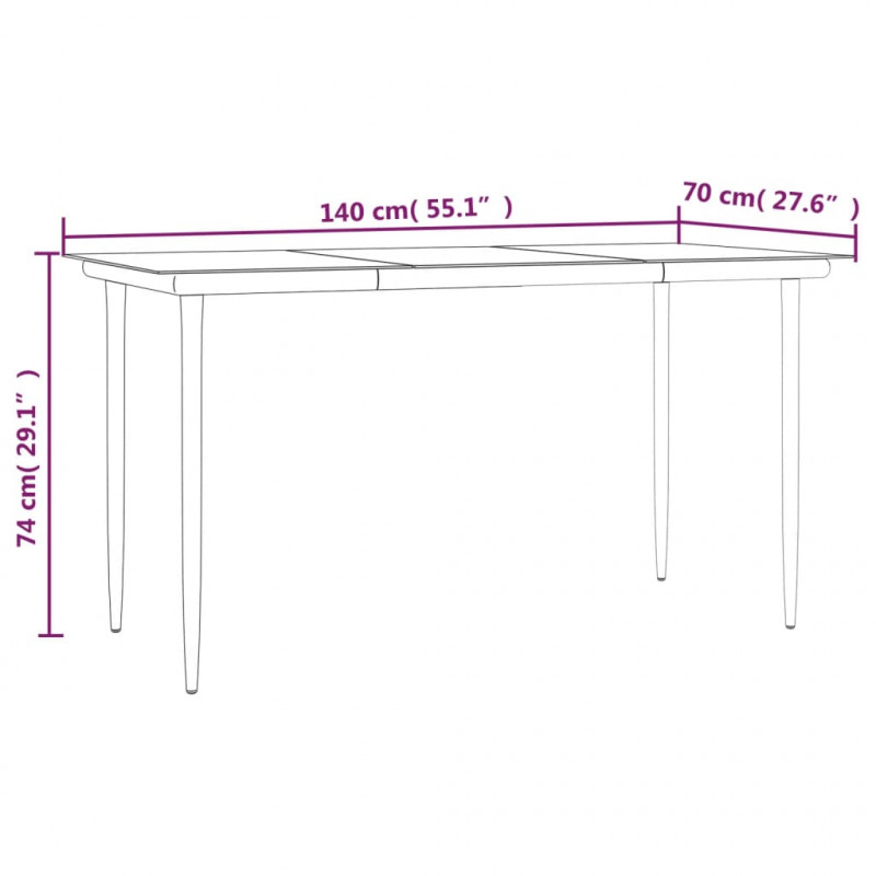 7-cz. zestaw mebli do ogrodu, czarny, stal i textilene