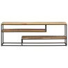 Szafka pod TV, 130x30x45 cm, surowe drewno mango
