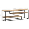 Szafka pod TV, 130x30x45 cm, surowe drewno mango
