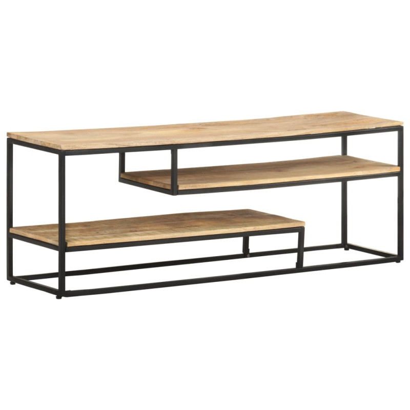 Szafka pod TV, 130x30x45 cm, surowe drewno mango