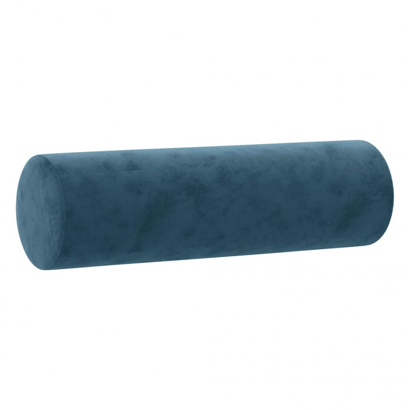 2-osobowa sofa z poduszkami, niebieska, 140 cm, aksamit