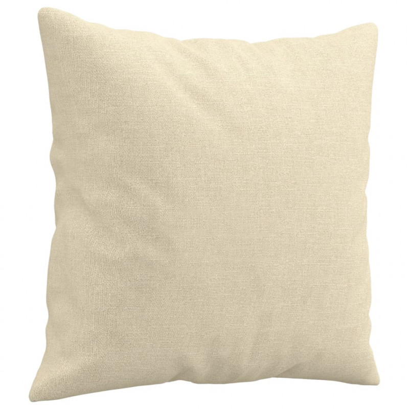 2-osobowa sofa z poduszkami, kremowa, 120 cm, tkanina