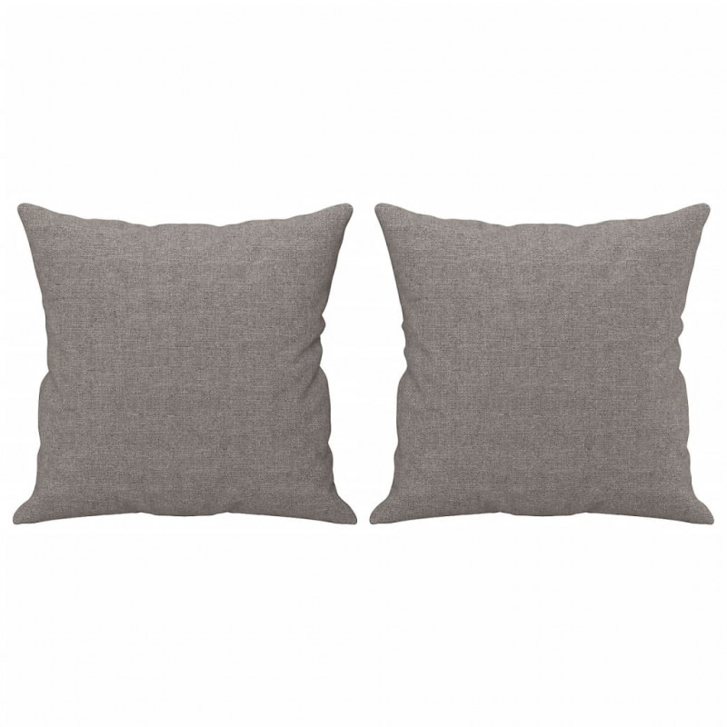 2-osobowa sofa z poduszkami, taupe, 120 cm, tkanina