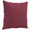 2-osobowa sofa z poduszkami, winna czerwień, 140 cm, tkanina