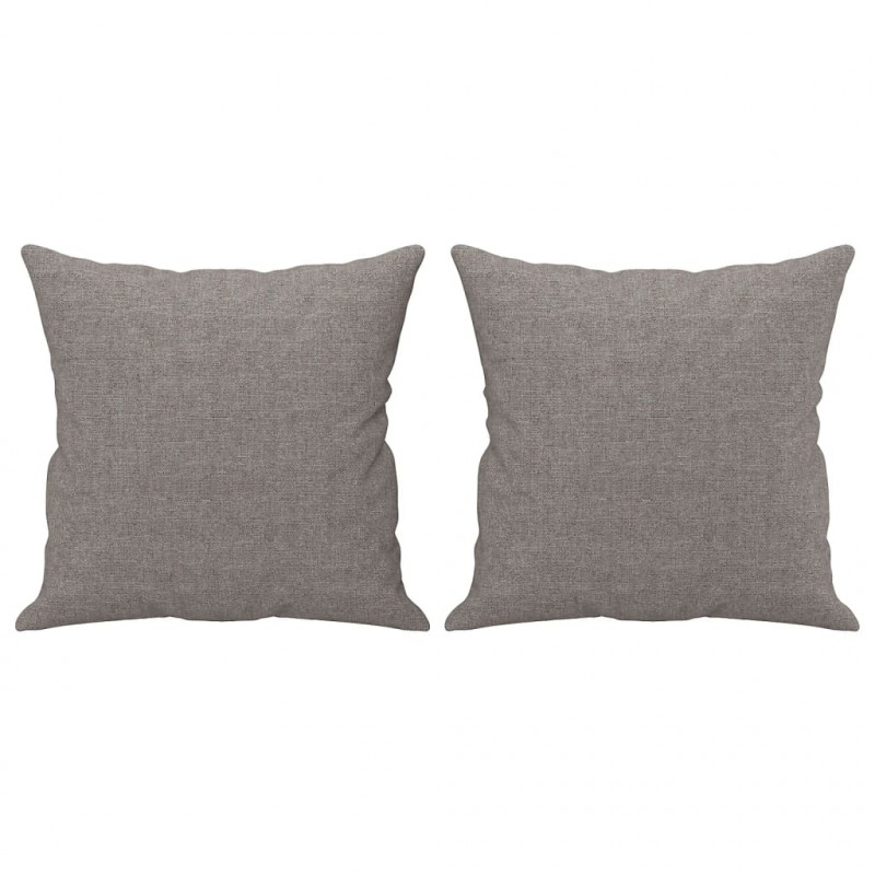 2-osobowa sofa z poduszkami, taupe, 140 cm, tkanina